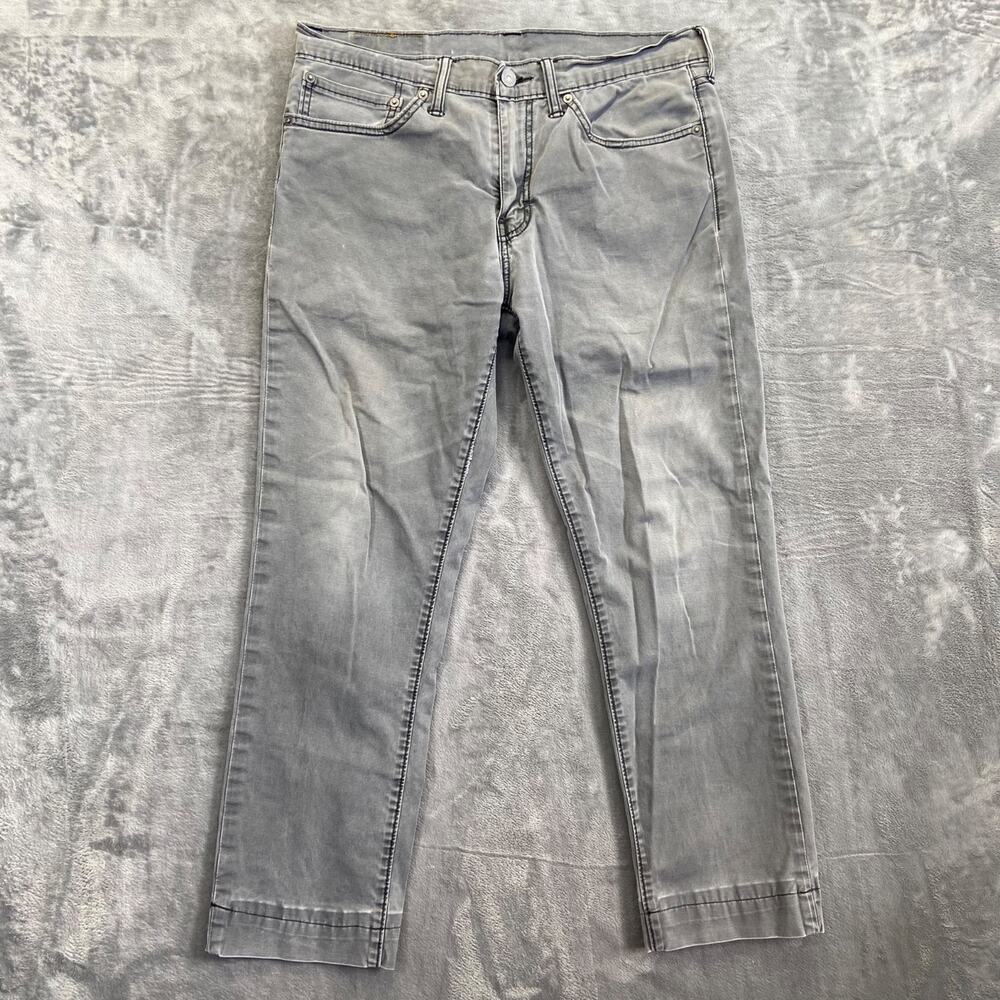 Levi's 511 Slim Jeans Men's 34x36 Gray Cotton Blend Casual